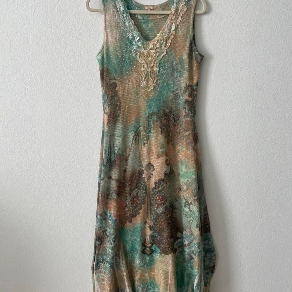 Reba Y2K Whimsical Maxi Dress Women's L Fairycore Cottagecore Boho Indie Vintage